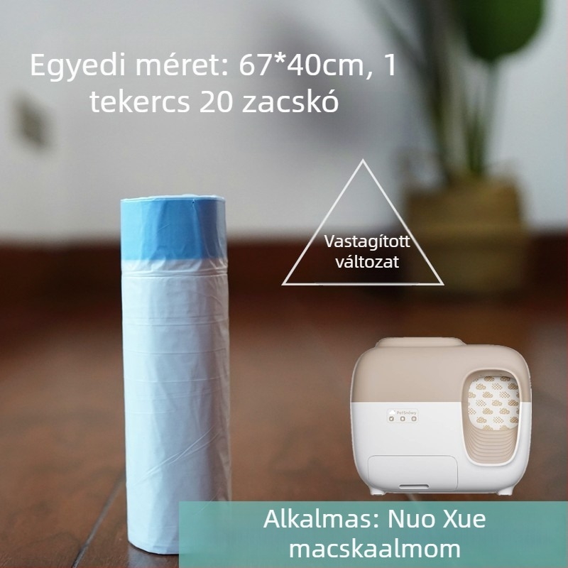 SNOW macskaalomtál és vécéhulladék zacskó automata zárózsinórral, porvédő és szagblokkoló ajtófüggöny