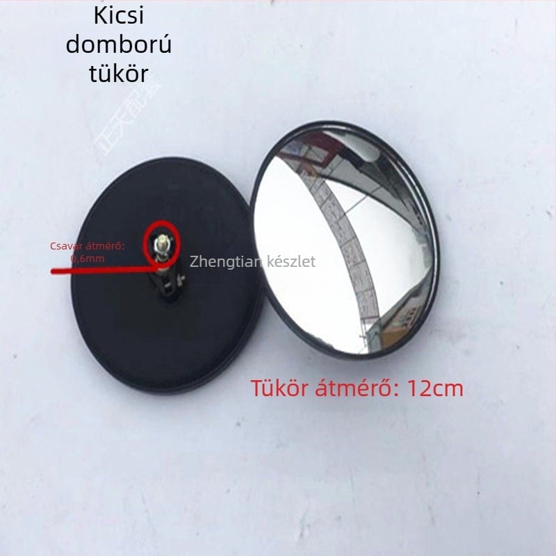 Motorkerékpárhoz és elektromos háromkerekűhöz készült visszapillantó tükör, széles látómezővel, ultra‑széles látószöggel, konvex tükrökkel, nagy és kicsi kör alakú tükrökkel