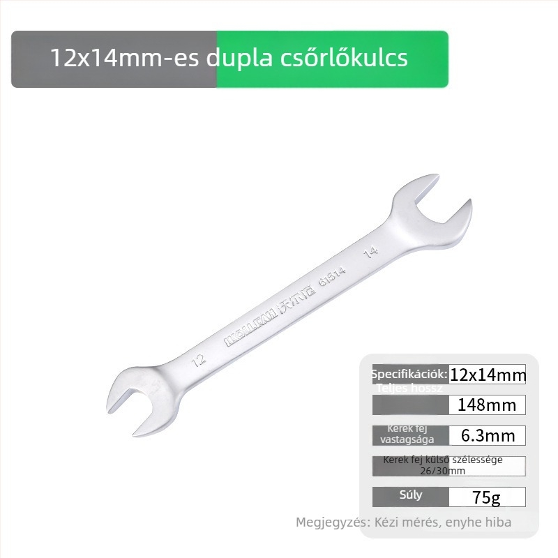Wolvan két végű nyitott végű kulcs készlet, 6–32 mm