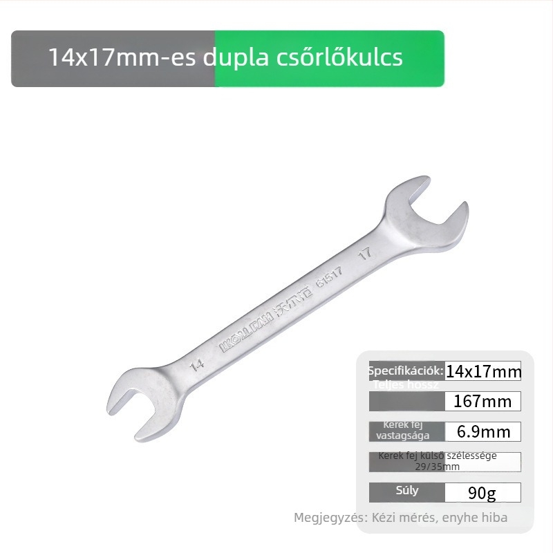 Wolvan két végű nyitott végű kulcs készlet, 6–32 mm