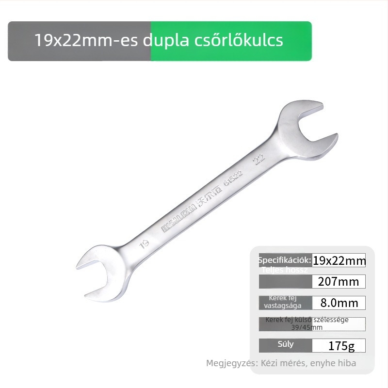 Wolvan két végű nyitott végű kulcs készlet, 6–32 mm