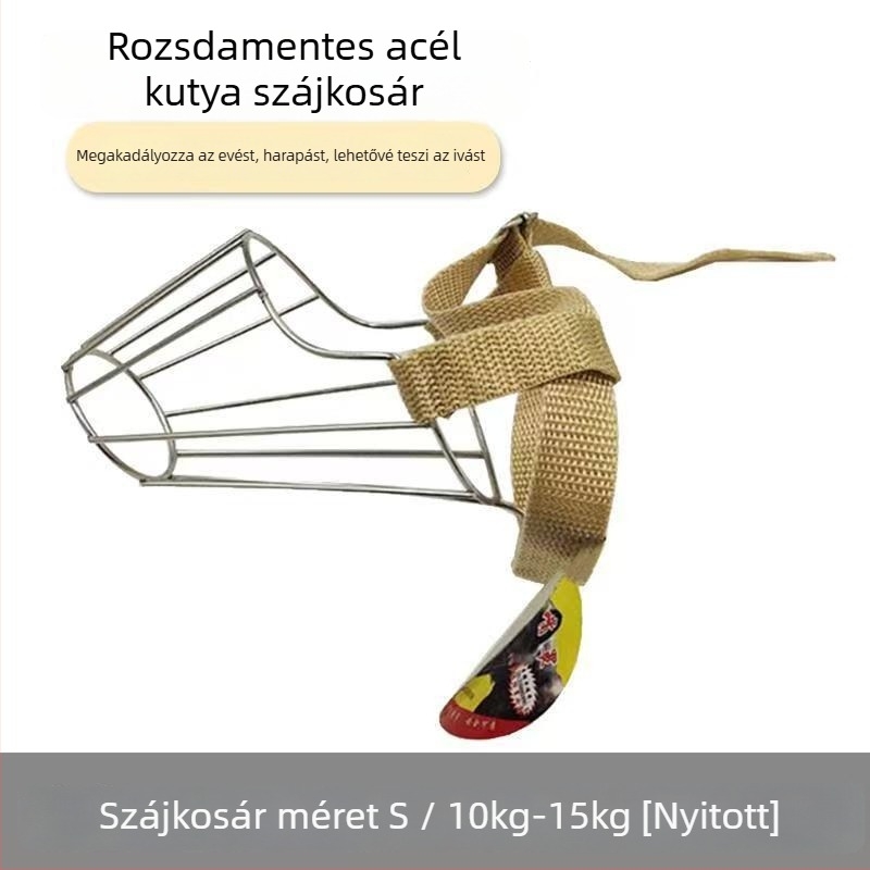 Nemesacél kutyaszájkos Németjuhászok számára – Harapás, ugatás és rágás elleni védelem – Alkalmas különböző méretű kutyáknak