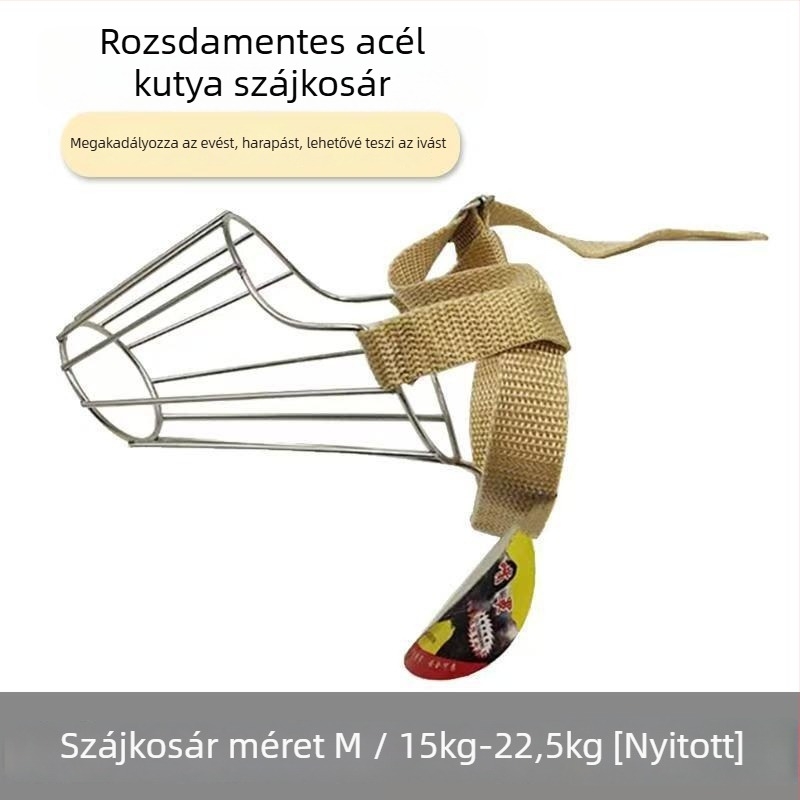 Nemesacél kutyaszájkos Németjuhászok számára – Harapás, ugatás és rágás elleni védelem – Alkalmas különböző méretű kutyáknak