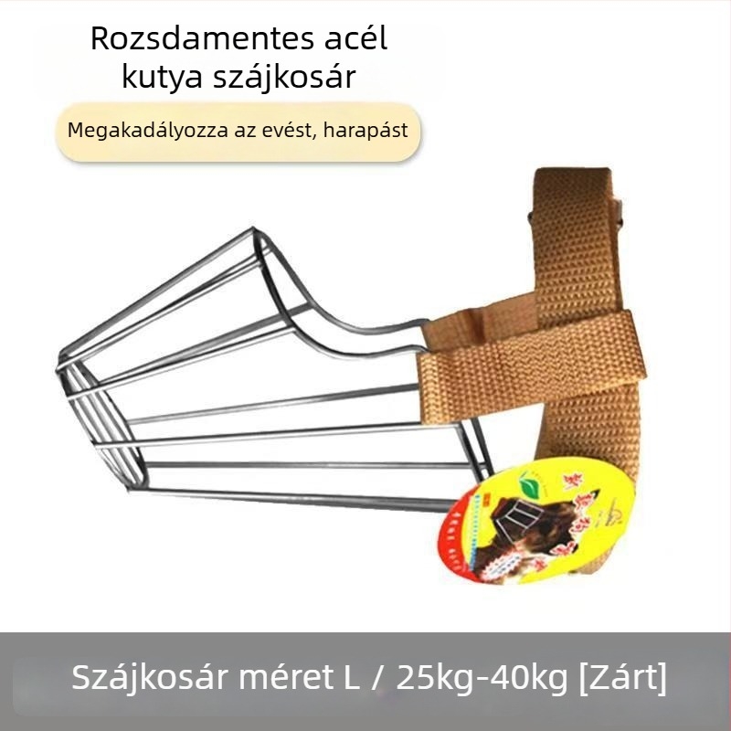 Nemesacél kutyaszájkos Németjuhászok számára – Harapás, ugatás és rágás elleni védelem – Alkalmas különböző méretű kutyáknak