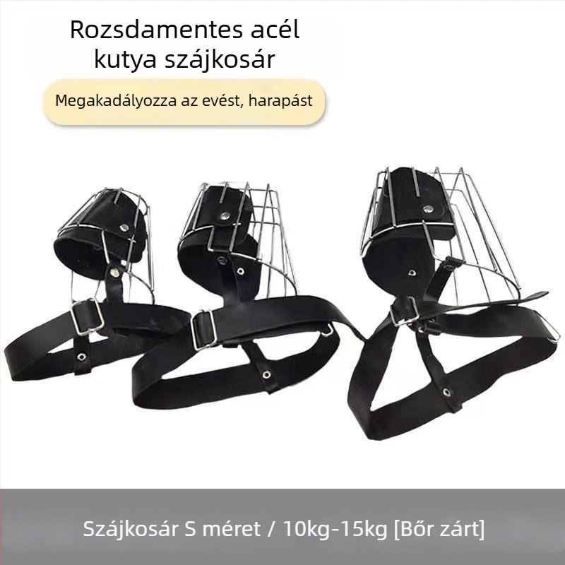 Nemesacél kutyaszájkos Németjuhászok számára – Harapás, ugatás és rágás elleni védelem – Alkalmas különböző méretű kutyáknak