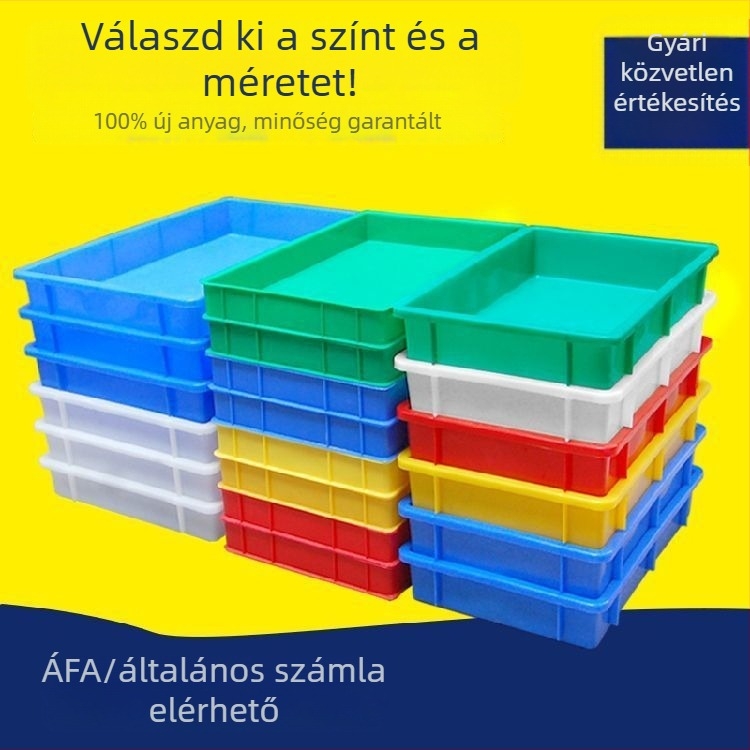 Műanyag tálca és tároló doboz, téglalap alakú, lapos műanyag tál