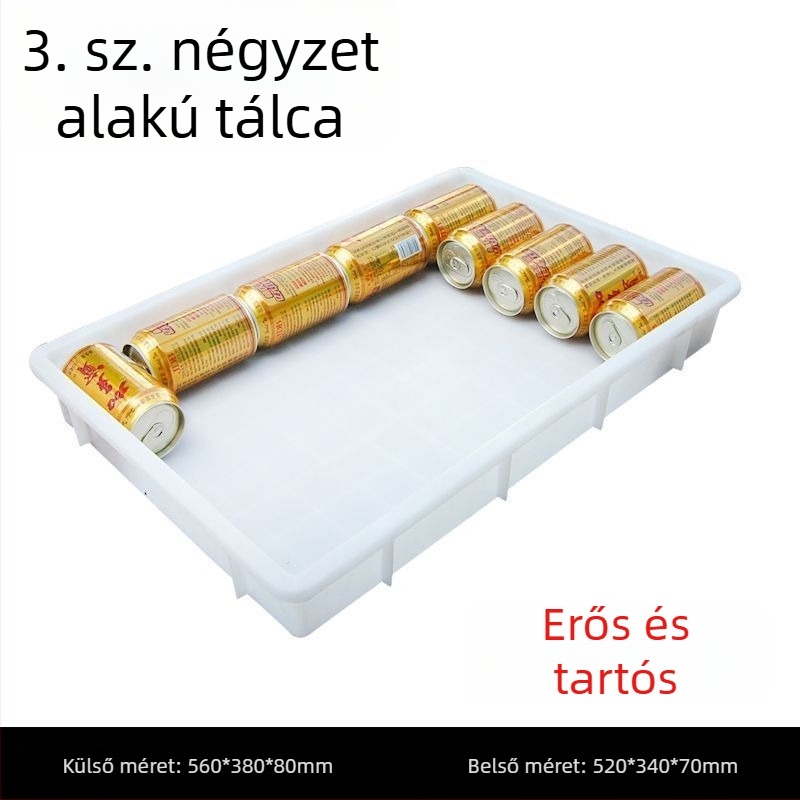 Műanyag tálca és tároló doboz, téglalap alakú, lapos műanyag tál