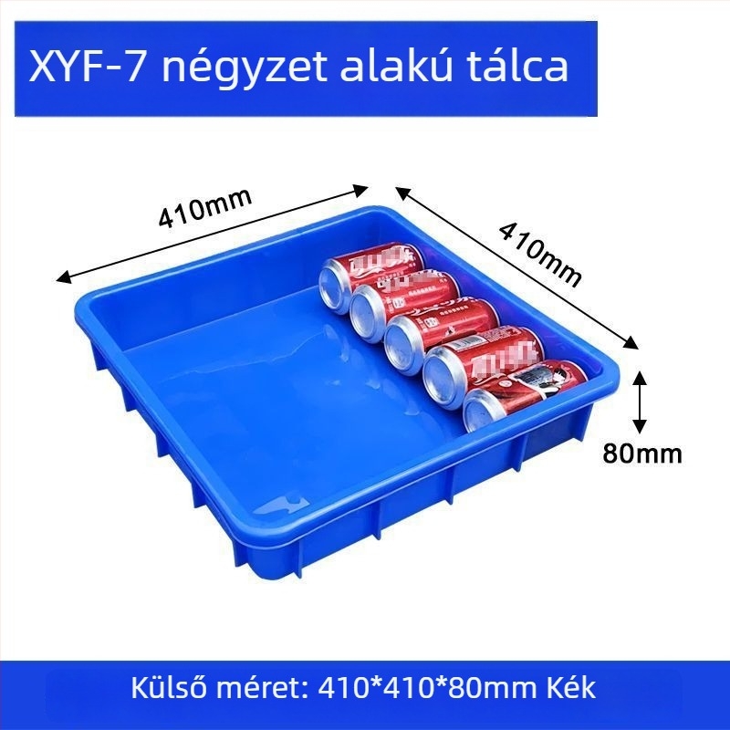Műanyag tálca és tároló doboz, téglalap alakú, lapos műanyag tál
