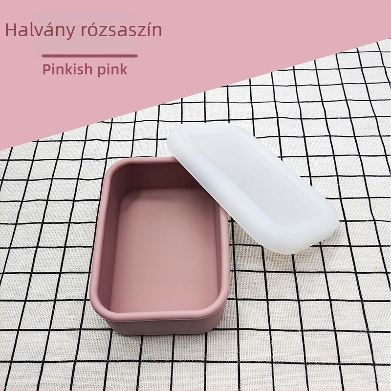 Élelmiszer-minőségű szilikonból készült ebédes doboz, kis tételben testre szabható, hordozható, mikrohullámú sütőben használható