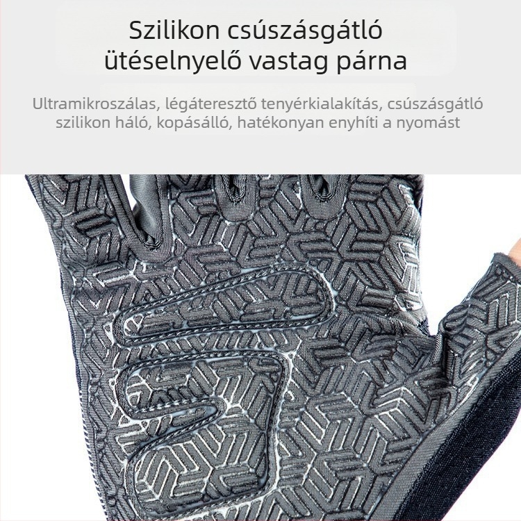Tavasz-nyári kerékpáros kesztyűk, uniszex, érintőképernyő-kompatibilis, UV védelem, lélegző, testre szabott