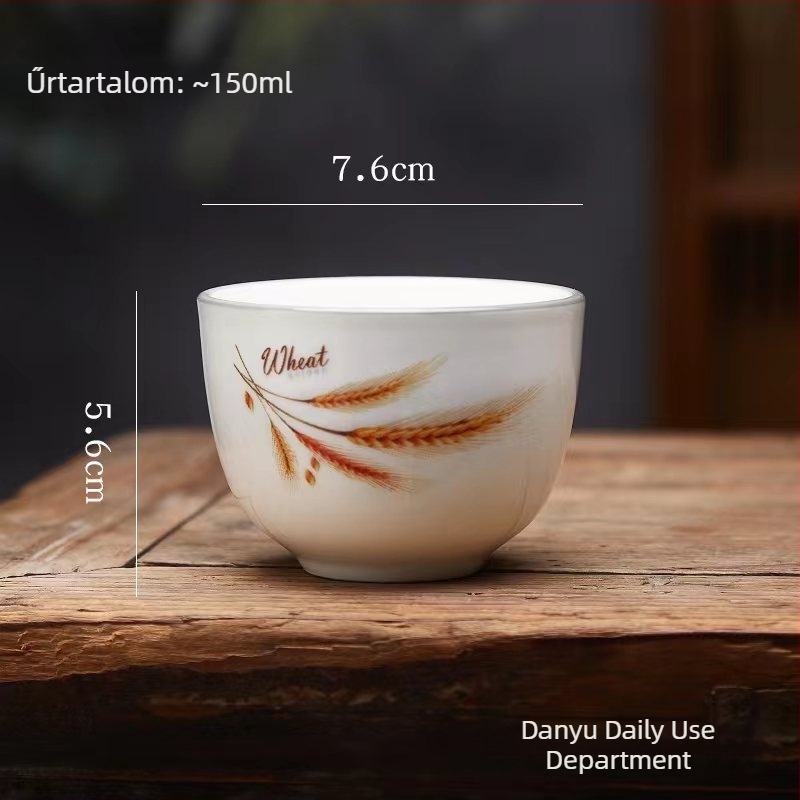 Porcelán teáscsésze háztartási használatra, kis Gongfu-stílusú kínai teáscsésze