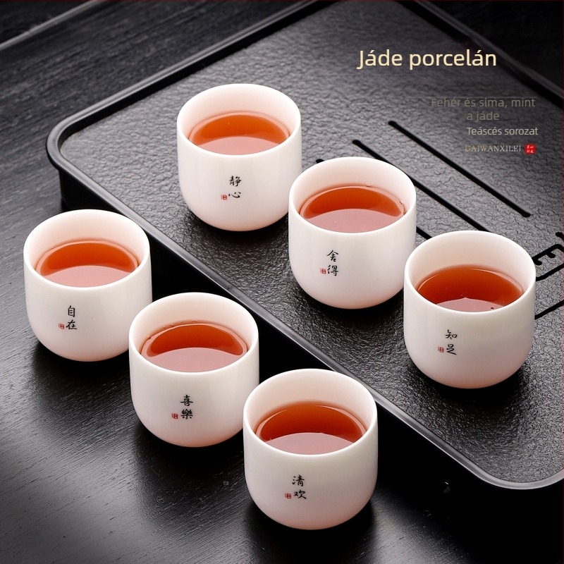 Porcelán Kung-Fu teáscsésze, egyetlen csésze, kínai stílusú kerámia teáskészlet