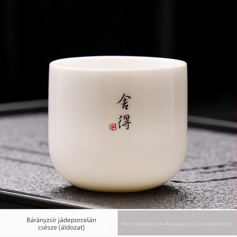 Porcelán Kung-Fu teáscsésze, egyetlen csésze, kínai stílusú kerámia teáskészlet