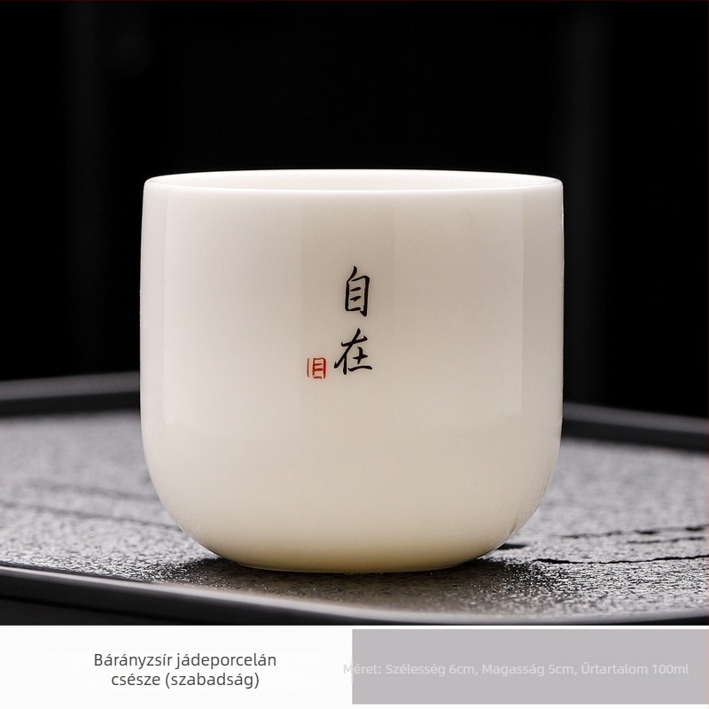 Porcelán Kung-Fu teáscsésze, egyetlen csésze, kínai stílusú kerámia teáskészlet