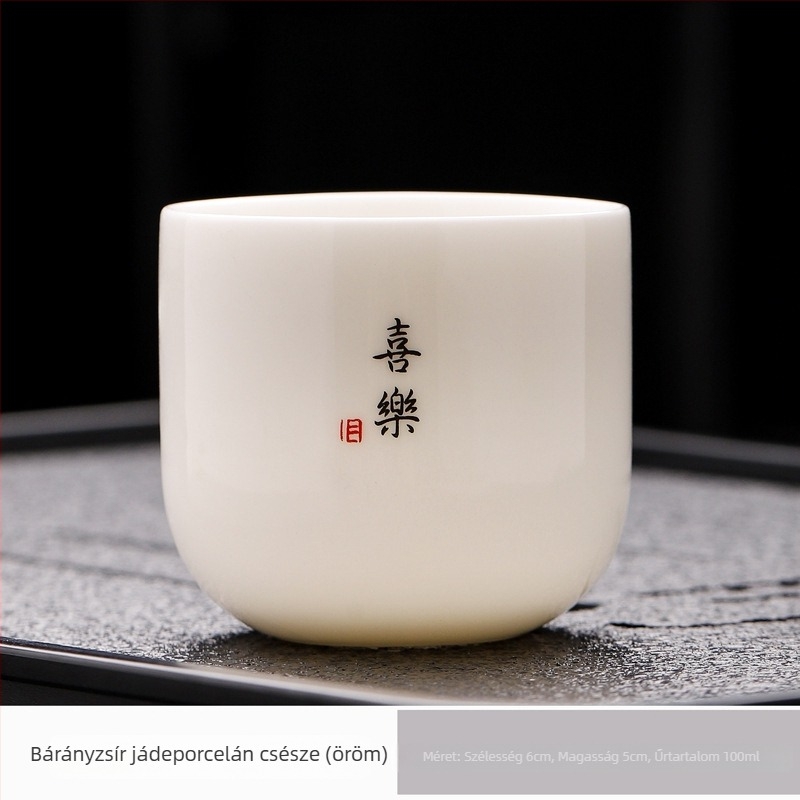 Porcelán Kung-Fu teáscsésze, egyetlen csésze, kínai stílusú kerámia teáskészlet