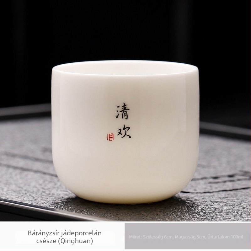 Porcelán Kung-Fu teáscsésze, egyetlen csésze, kínai stílusú kerámia teáskészlet