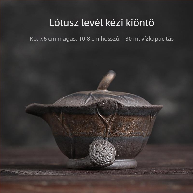 Háromrészes teáskészlet japán stílusban vas-glazúros teáskelyes tál a tea elkészítéséhez