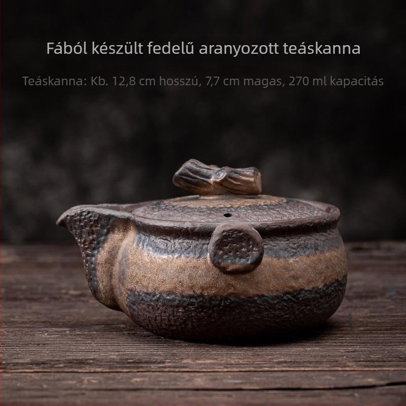 Háromrészes teáskészlet japán stílusban vas-glazúros teáskelyes tál a tea elkészítéséhez