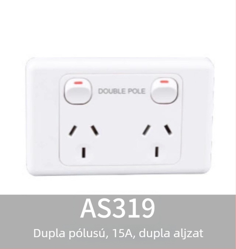Ausztrál szabvány 118-as típusú kapcsoló- és aljzat panel, SAA tanúsítvány, kültéri lakókocsi csatlakozó