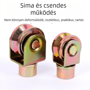 Universális görgők sínes ajtókhoz, vezető görgők acélsodronyhoz, sarokvas görgők, görgők csúszóajtókhoz