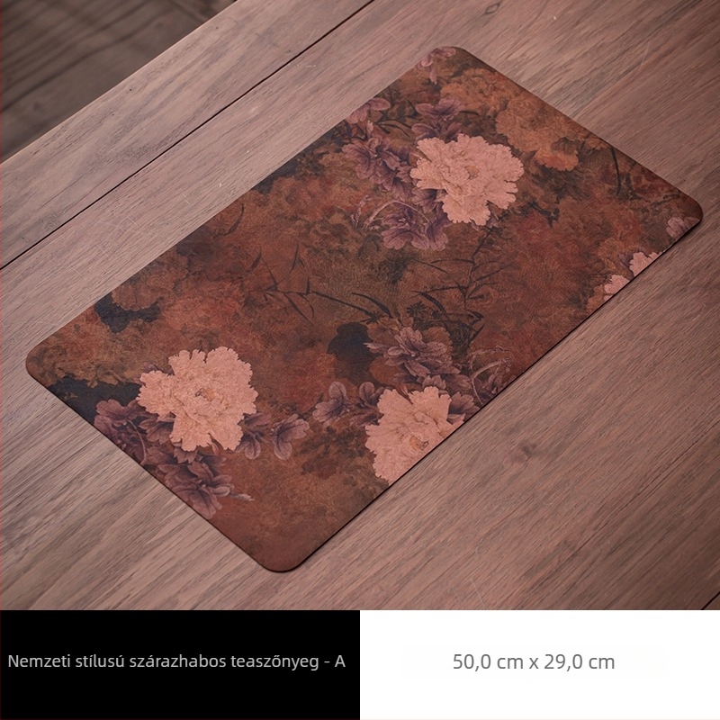 Wabi-Sabi stílusú kis tea alátét, vízálló textil alátét Gongfu teaceremóniához
