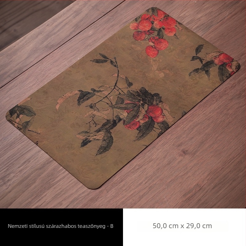 Wabi-Sabi stílusú kis tea alátét, vízálló textil alátét Gongfu teaceremóniához