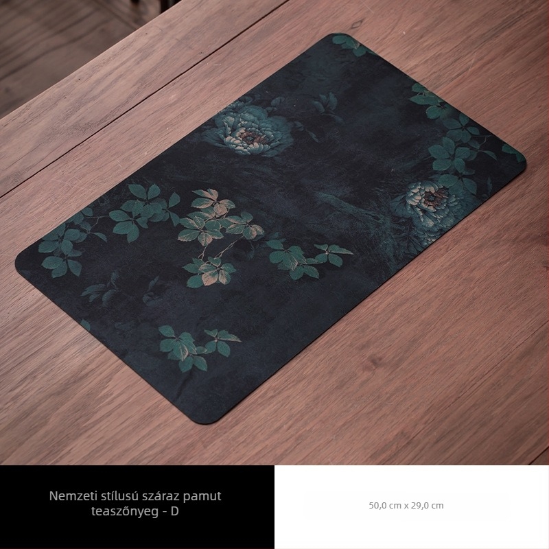 Wabi-Sabi stílusú kis tea alátét, vízálló textil alátét Gongfu teaceremóniához