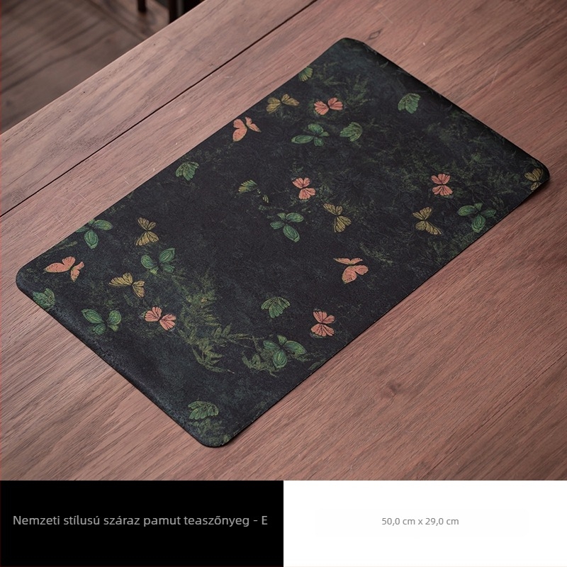 Wabi-Sabi stílusú kis tea alátét, vízálló textil alátét Gongfu teaceremóniához