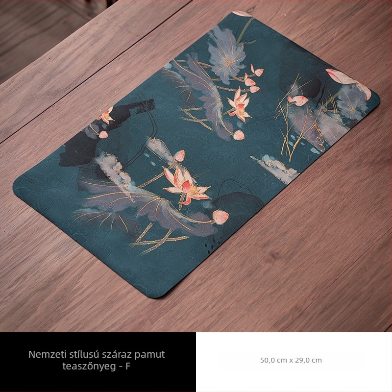 Wabi-Sabi stílusú kis tea alátét, vízálló textil alátét Gongfu teaceremóniához
