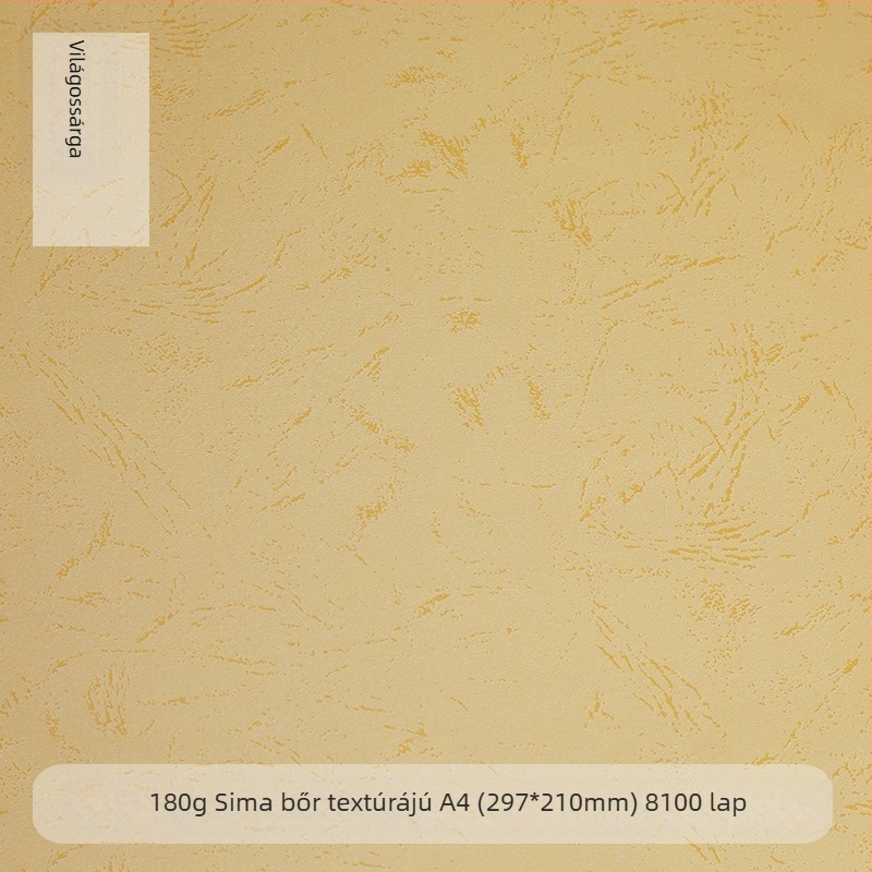 A4 méretű, 180 g-os sík bőrtextúrájú kötőpapír dokumentumokhoz, 210 × 297 mm
