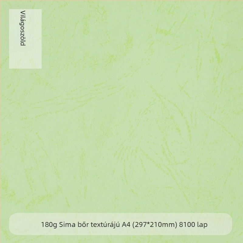 A4 méretű, 180 g-os sík bőrtextúrájú kötőpapír dokumentumokhoz, 210 × 297 mm
