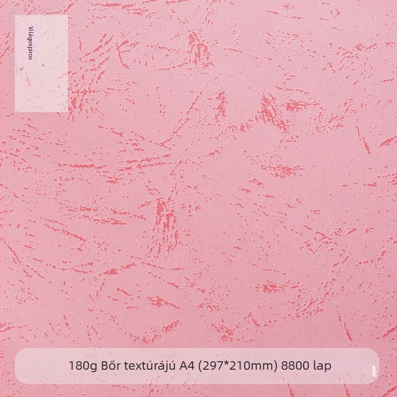 A4 méretű, 180 g-os sík bőrtextúrájú kötőpapír dokumentumokhoz, 210 × 297 mm