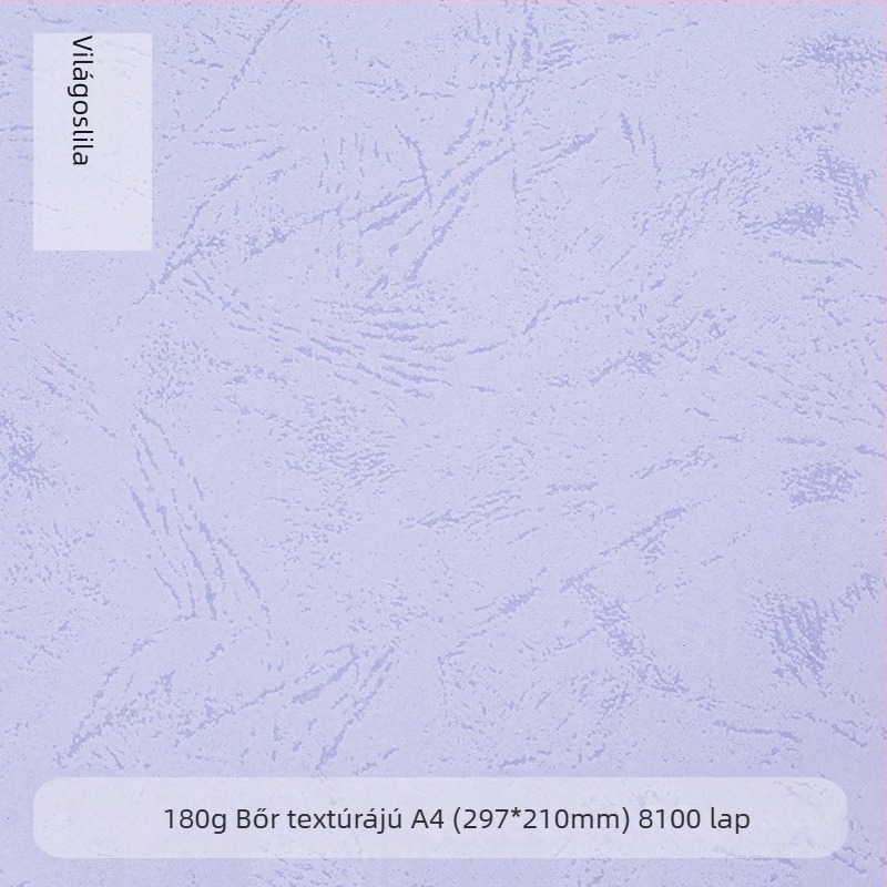 A4 méretű, 180 g-os sík bőrtextúrájú kötőpapír dokumentumokhoz, 210 × 297 mm
