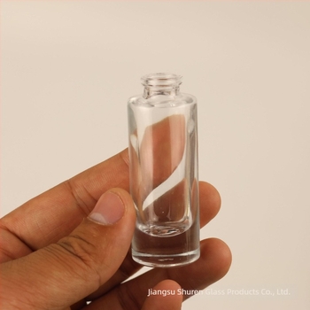 10 ml-es átlátszó üveg parfümös flakon snap-on fedővel, hordozható újratölthető szóróflakon, kis kapacitású, luxus dizájn