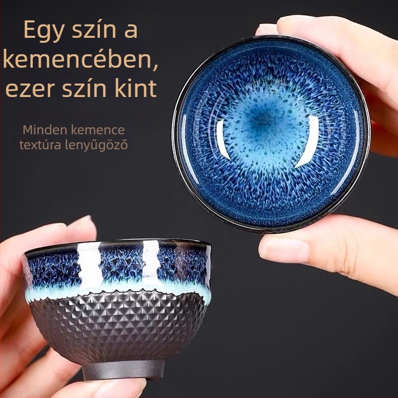 Jian Zhan teáskészlet otthoni használatra — teáskanna, teáscsészék és kerámia gaiwan