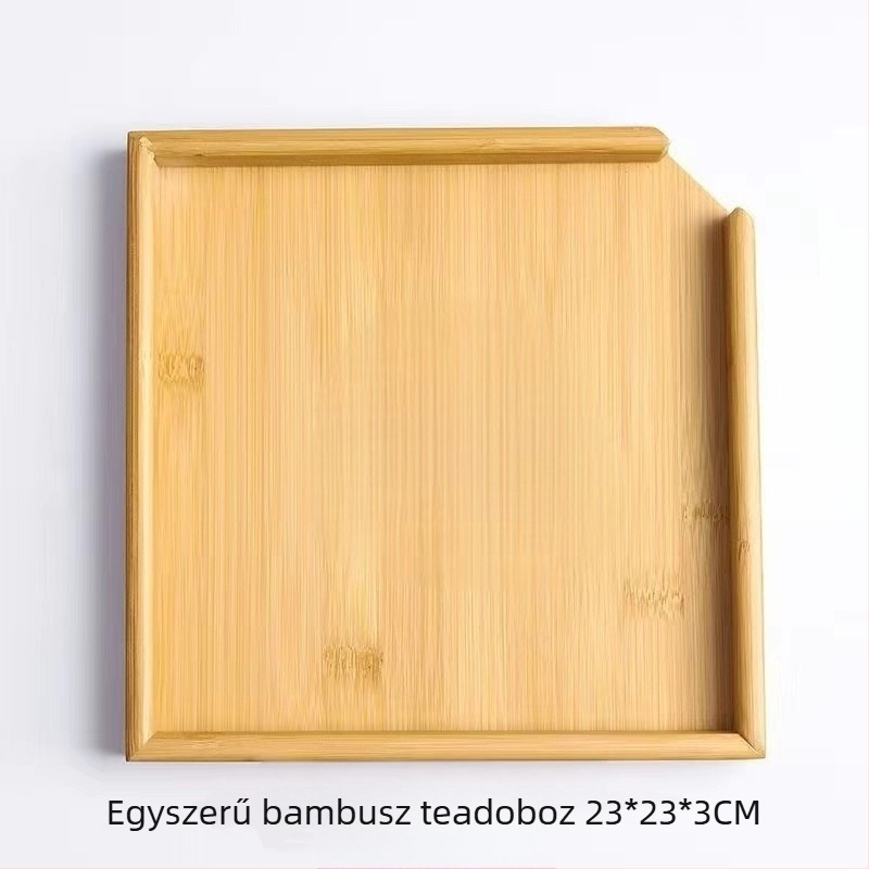 Bambusz teás doboz és tálkészlet Pu'er teához, kóstoló dobozokkal, teás tálcákkal, nyitók és teás késekkel