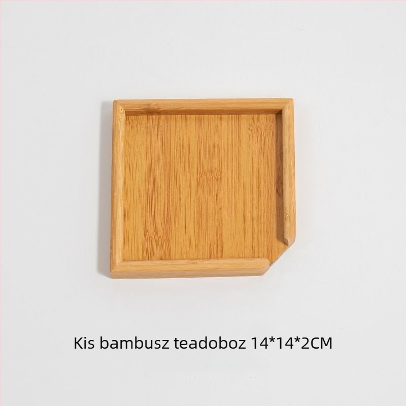 Bambusz teás doboz és tálkészlet Pu'er teához, kóstoló dobozokkal, teás tálcákkal, nyitók és teás késekkel