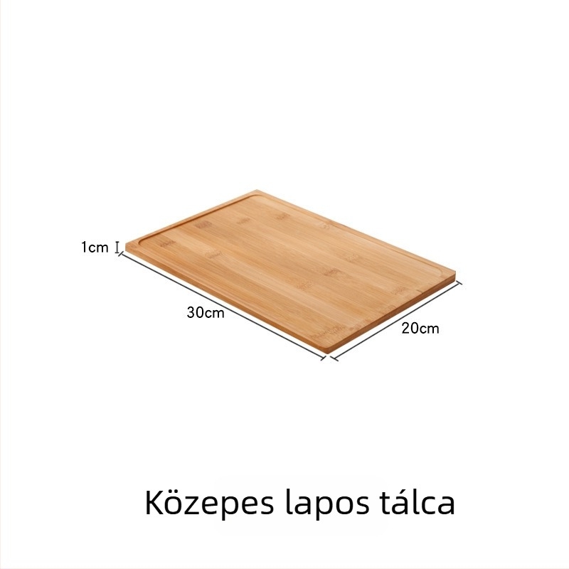 Szállodai használatra készült téglalap alakú bambusztálca reggelire, Kung Fu teás tál és víz pohár tálca a szolgáláshoz