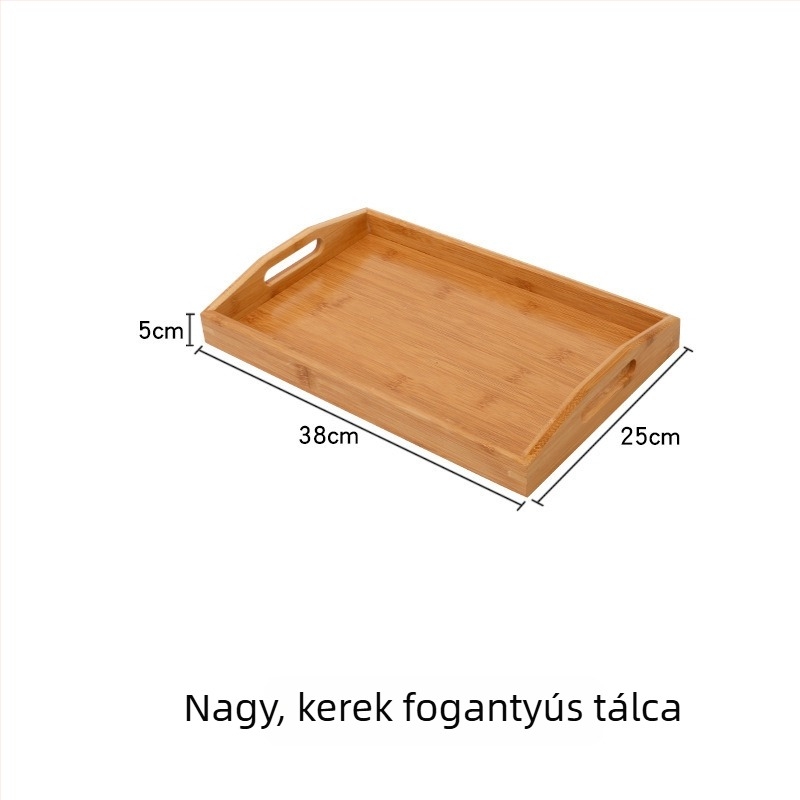 Szállodai használatra készült téglalap alakú bambusztálca reggelire, Kung Fu teás tál és víz pohár tálca a szolgáláshoz