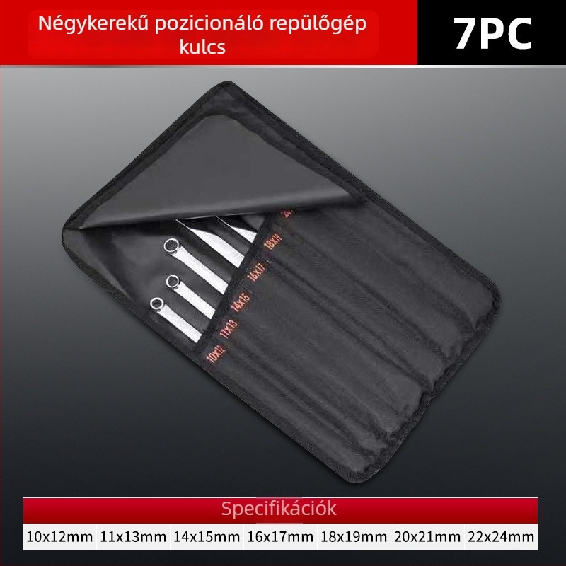 Hosszabbított négykerék-beállító kulcs, kettős végű sík repülőkulcs, autójavító szerszámkészlet