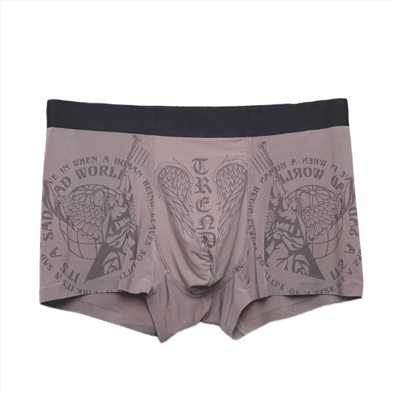 Férfi seamless grafén boxeralsó, lélegző, egyszínű, középmagas derekú