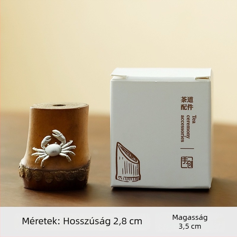 Fedőtartó bambuszgyökérből, kézzel készített kreatív tartóállvány, teáscsésze fedőjének tartója, Kung Fu tea készlet kiegészítők, tea ceremónia kiegészítőinek gyűjteménye