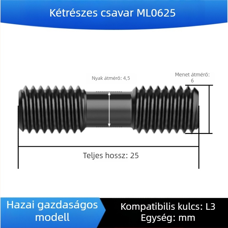 12.9 osztályú nagy szilárdságú csavarorsók, dupla végű csavarok, csavarok, dübelek, nyomólemez öntőforma, M12–M36