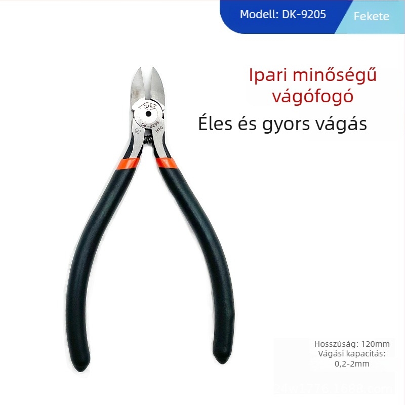 170-es modell — 5 hüvelykes mini diagonális csípőfogó DIY elektronikai használatra, króm-vanádium acélból, lágy anyagok vágására (drót, műanyag, drótháló)