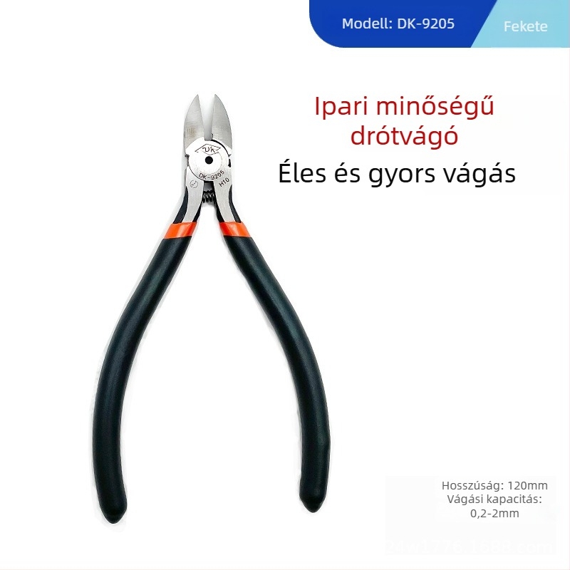 170-es modell — 5 hüvelykes mini diagonális csípőfogó DIY elektronikai használatra, króm-vanádium acélból, lágy anyagok vágására (drót, műanyag, drótháló)