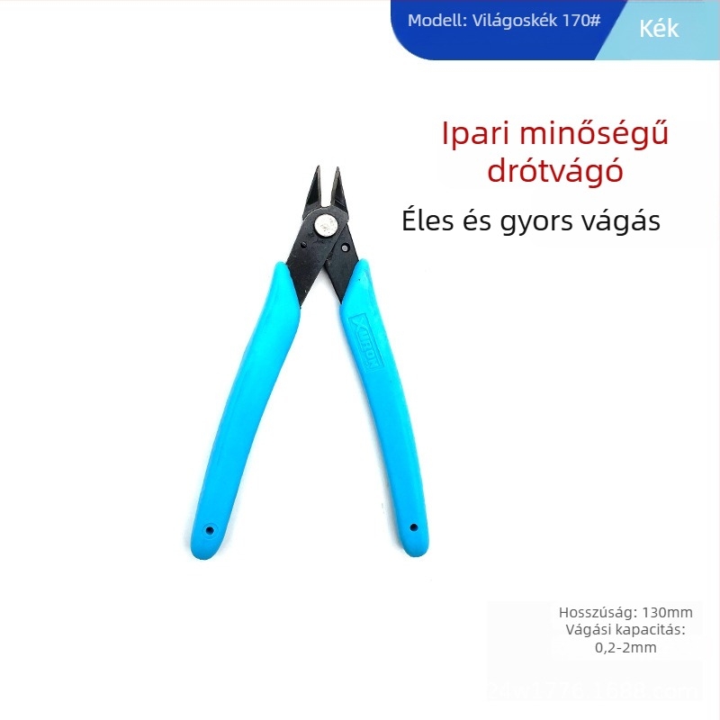 170-es modell — 5 hüvelykes mini diagonális csípőfogó DIY elektronikai használatra, króm-vanádium acélból, lágy anyagok vágására (drót, műanyag, drótháló)