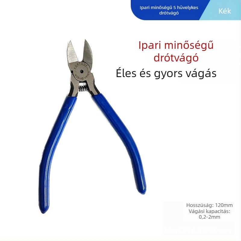 170-es modell — 5 hüvelykes mini diagonális csípőfogó DIY elektronikai használatra, króm-vanádium acélból, lágy anyagok vágására (drót, műanyag, drótháló)