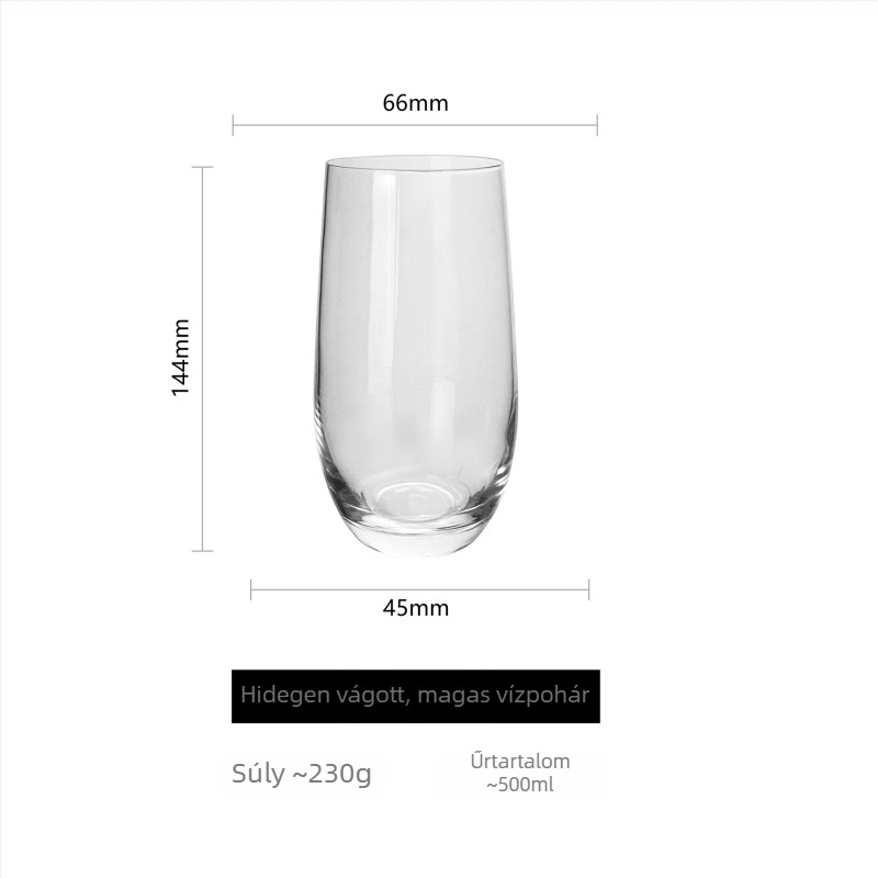 Prizma üvegpohár – minimalista dizájn, otthoni használatra; víz, tea és italok, whisky és likőr