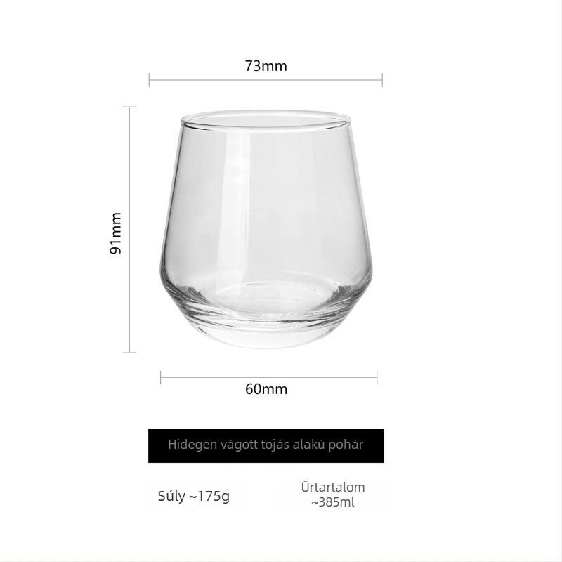 Prizma üvegpohár – minimalista dizájn, otthoni használatra; víz, tea és italok, whisky és likőr