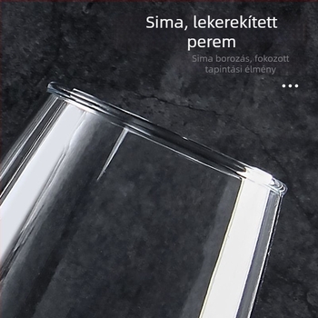 Kristály vörösboros pohárkészlet decantőrrel, magas és kis poharakkal